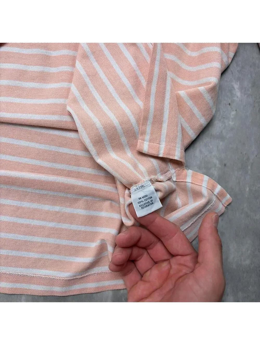 Y2K Orange Polo Ralph Lauren Striped Polo Shirt